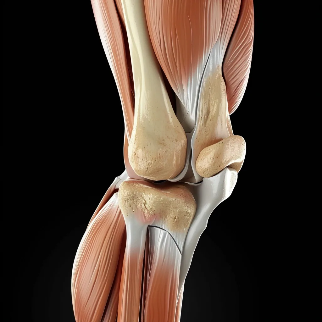 Anatomical rendering of a knee joint