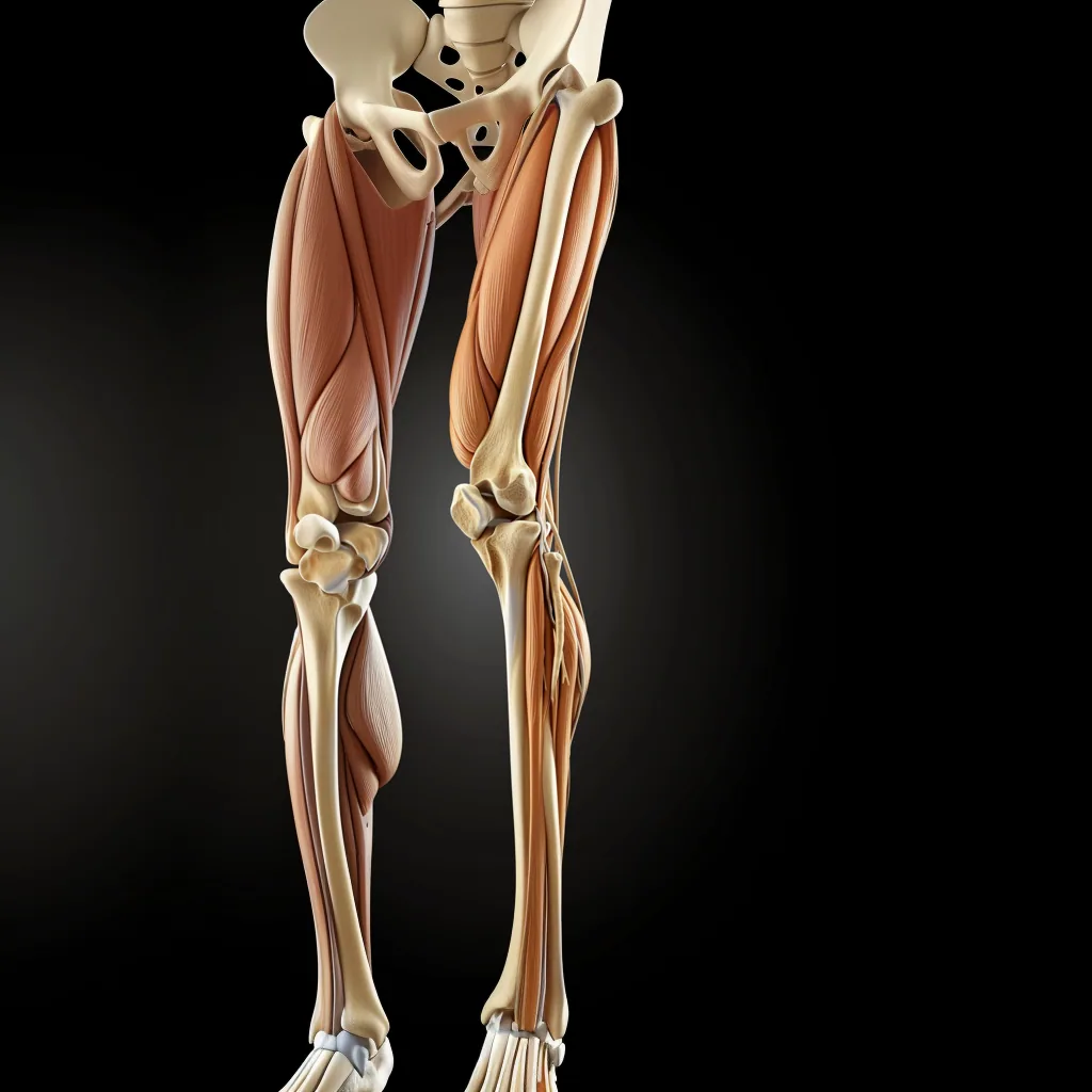 Anatomical rendering of the sciatic nerve